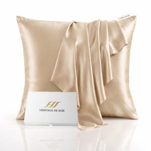 Taie d'oreiller Champagne 100% Soie de Mûrier