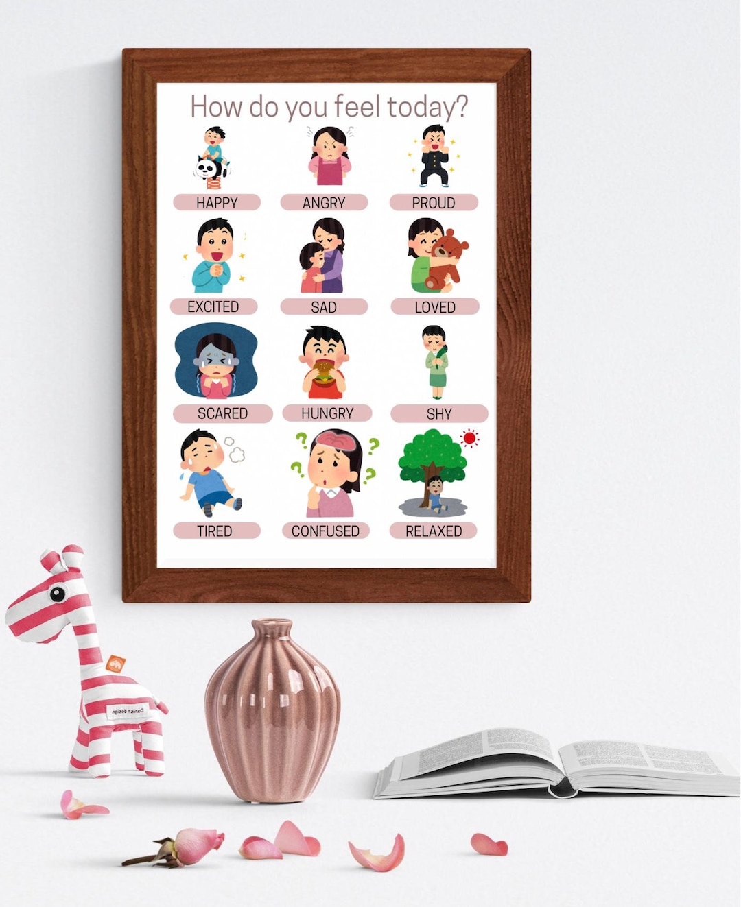 How Do You Feel Today Poster | Emotions Chart for Kids | Montessori ...