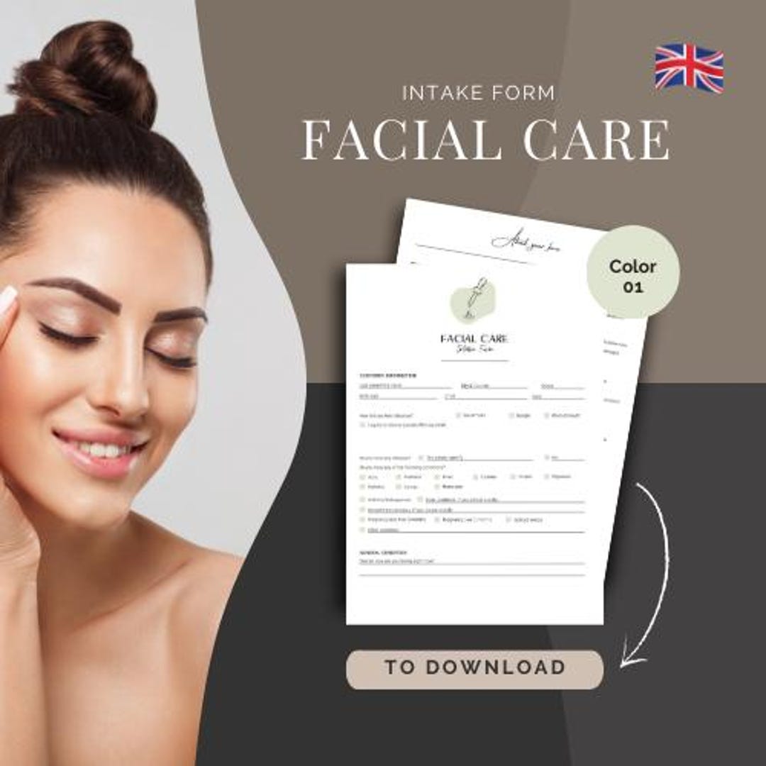 Facial Client Form Facial Client Intake Form: Skincare Consultation PDF for Spas (digital ...