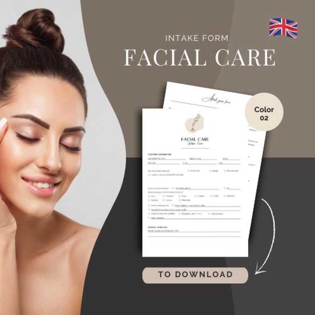 Facial Client Intake Form: Skincare Consultation PDF for Spas ...