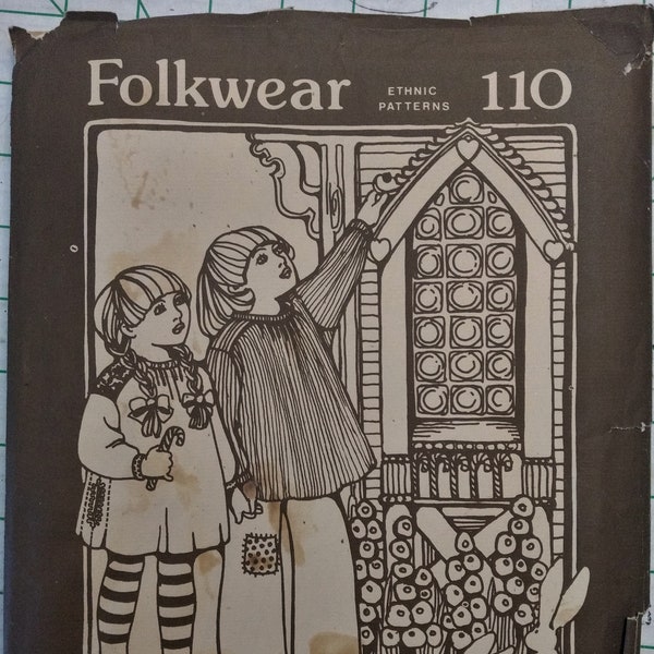 Folkwear 110 Black Forest Little Kittel child sized embroidered German tunic