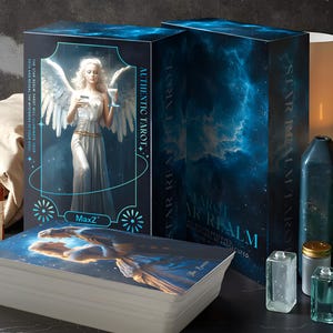 Star Realm Tarot Deck | Authentic 78 Tarot Cards | Angelic Celestial Universe Divination Set for Readers & Collectors