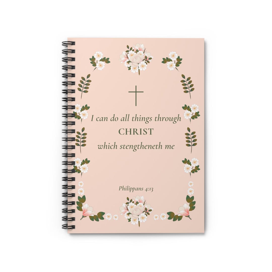 Inspirational Spiral Notebook - Christian Faith Journal, Bible Study ...
