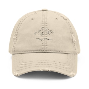 Embroidered Distressed Dad Hat, Christian, Positive Quote, Trending, Mom Gift