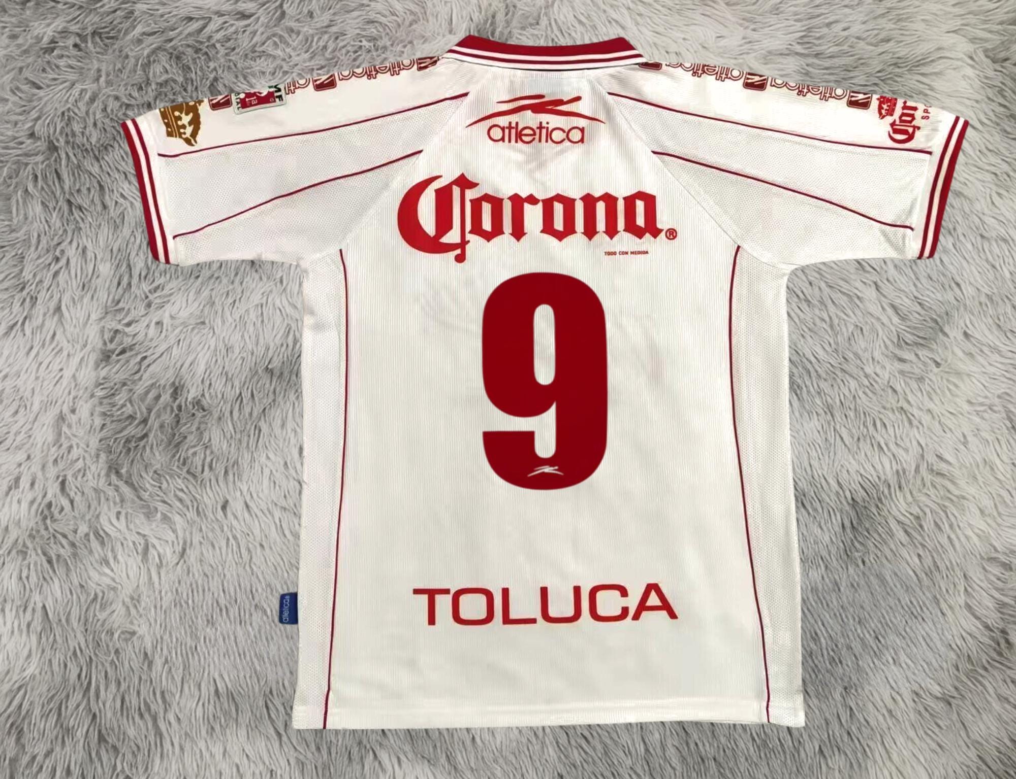 Maillot Deportivo Toluca 2002/2003 – Atletica, Taille XL, Blanc, Mexique