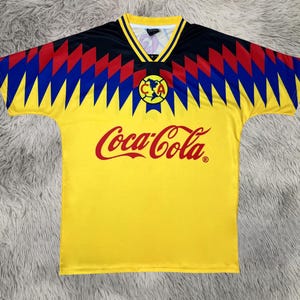 クラブアメリカ 1994/95 ホームジャージ：レトロサッカーシャツ、サイズXL