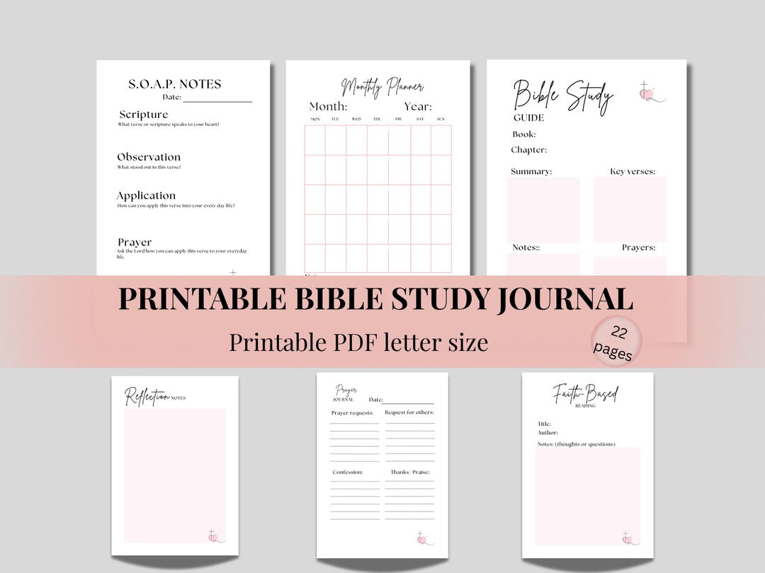 Writeable Study Guide Print Bible Study Journal, Printable Study Guide (PDF) - Etsy