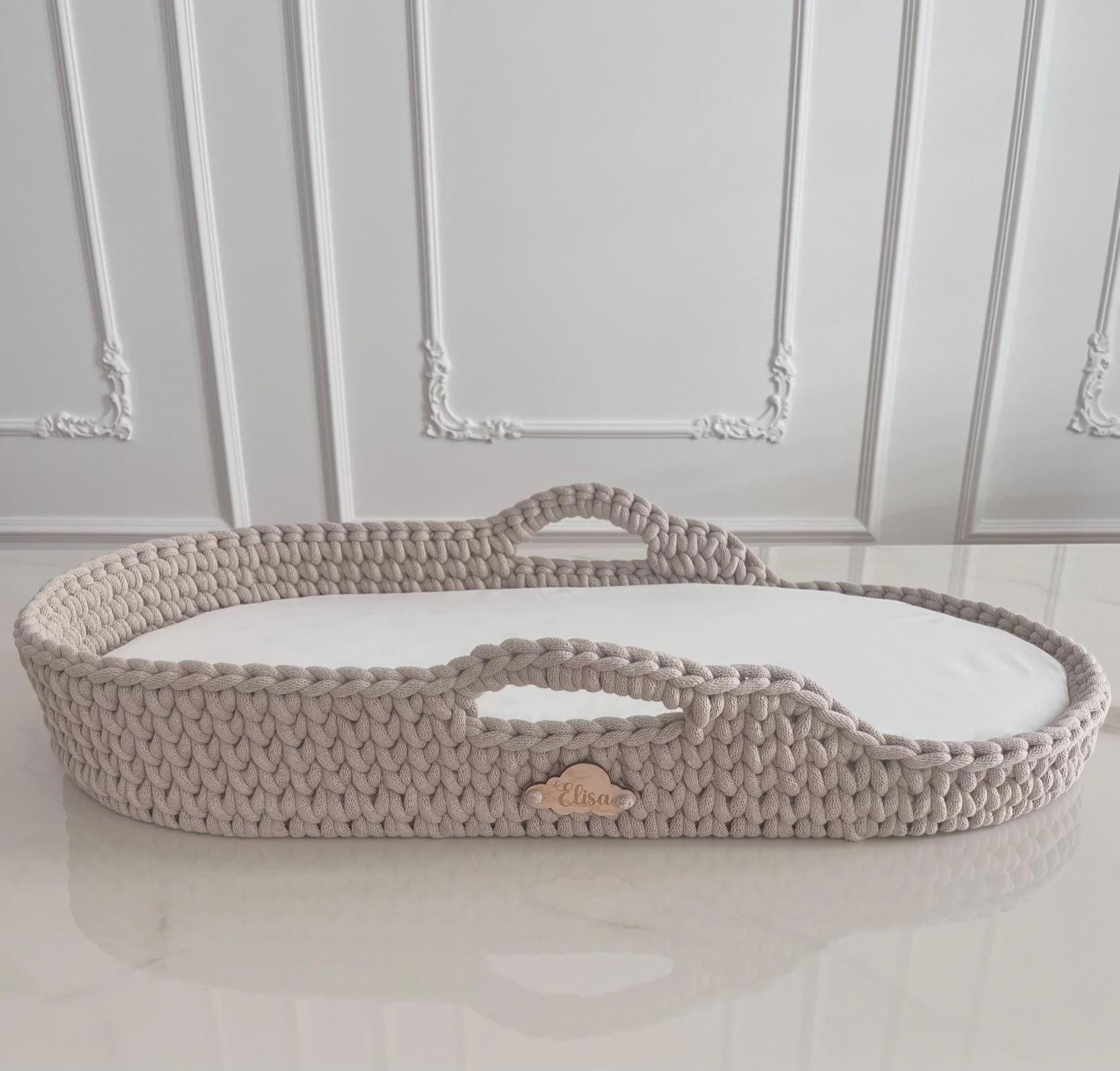 2 organizer per fasciatoio con 2 tasche, organizer per lettino, 40 x 20