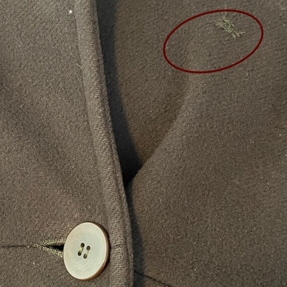 Vtg Albert Nipon 100% Wool Long Peacoat Size 16 C… - image 7