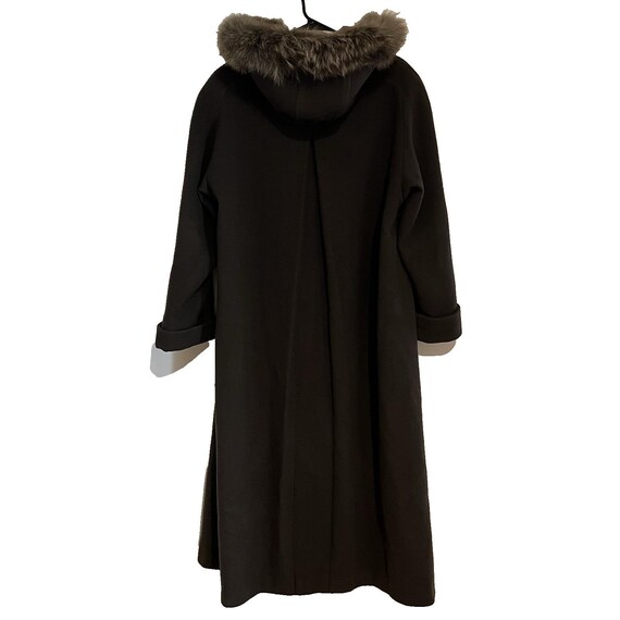 Vtg Albert Nipon 100% Wool Long Peacoat Size 16 C… - image 3
