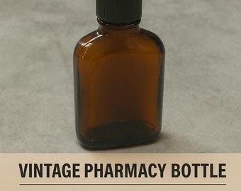 Vintage Pharmacy Bottle — Unused 1960s Medicine Container