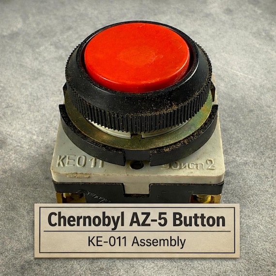 AZ-5 Chernobyl Button — Soviet Nuclear Shutdown Assembly - Etsy