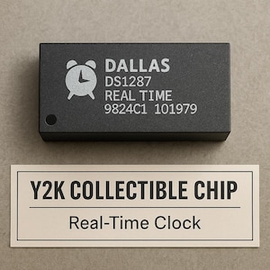 Y2K Bug Artifact – Vintage Computer Collectible - Handmade Home Museum Display