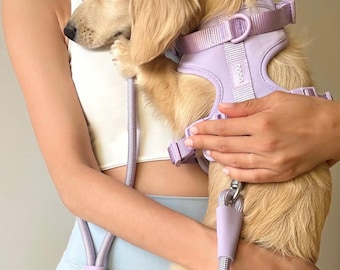 Handvrije hondenriem - Blush Purple