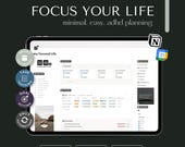 ADHD Notion Template | Notion ADHD Planner | ADHD Focused Planner | Timeblocking | Habit Tracker, Goals, Wellness, Finance, Life Dashboard