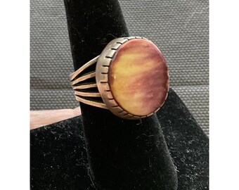 Vintage BV 925 Sterling Silber Muschel Ring