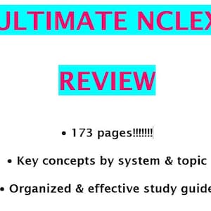 Ultimate NCLEX Study Guide