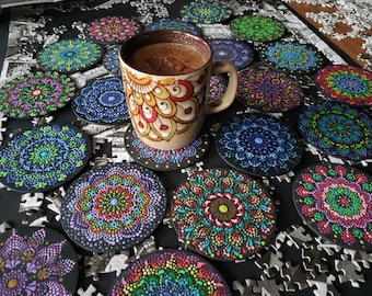 Gift a Mandala coaster - Send a handmade mandala coaster to a loved one