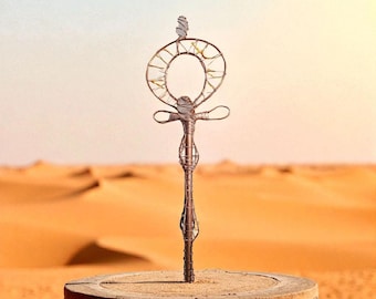 Enchanting Copper and Quartz Crystal Wand - Handcrafted Ritual Tool, Energy Work & Altar Piece