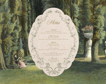 Vintage Wedding Menu | PSD | Printable Table Menu - Digital Download