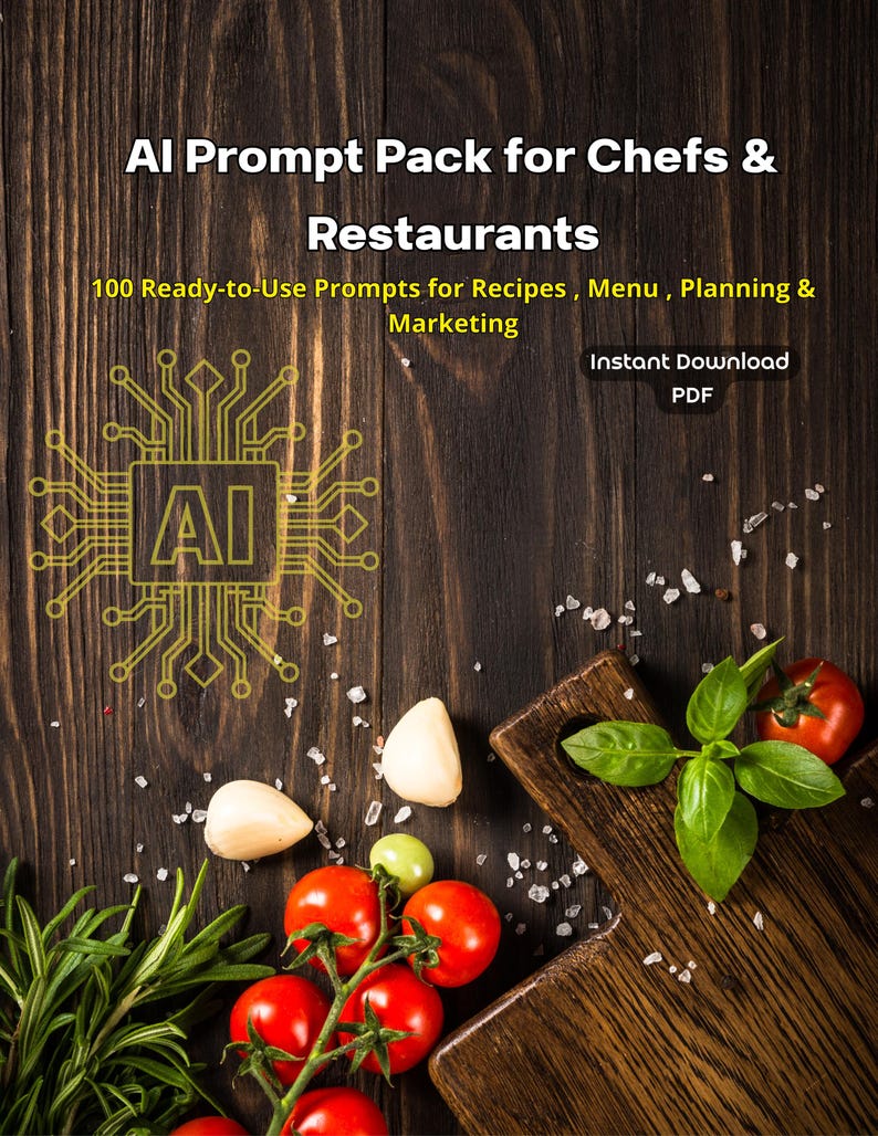 100 AI Prompt Pack for Chefs & Restaurants | Recipe Creation , Menus ...