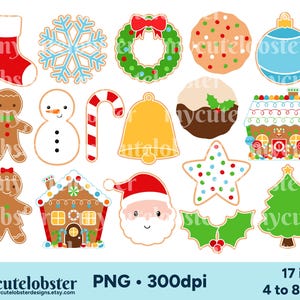 Weihnachtskekse Clipart, Lebkuchen Kekse Clipart, Weihnachtskekse PNG, Lebensmittel Clipart, süße Kekse, persönlichen Gebrauch, kommerzielle Nutzung