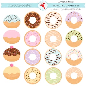 Sweets Clipart Donut Clipart Sweets Vector Retro Style Sweets Commercial Use Dessert Clipart Donuts Party 11 Donuts Clipart