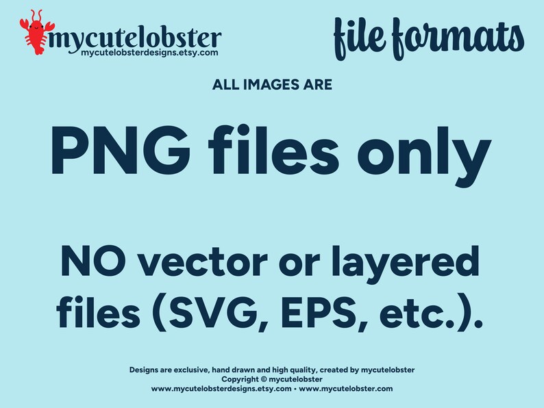 File formats for clipart images from mycutelobster.