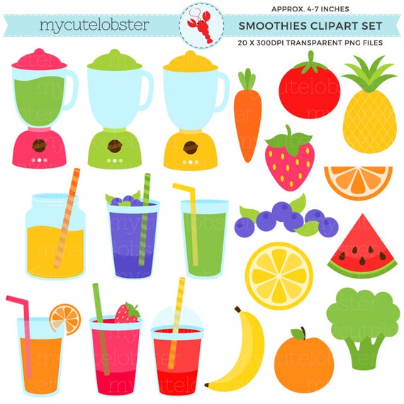 Smoothies Clipart Set Blenders Fruits Vegetables Drinks Smoothies Clipart Set Blenders Fruits Vegetables Drinks
