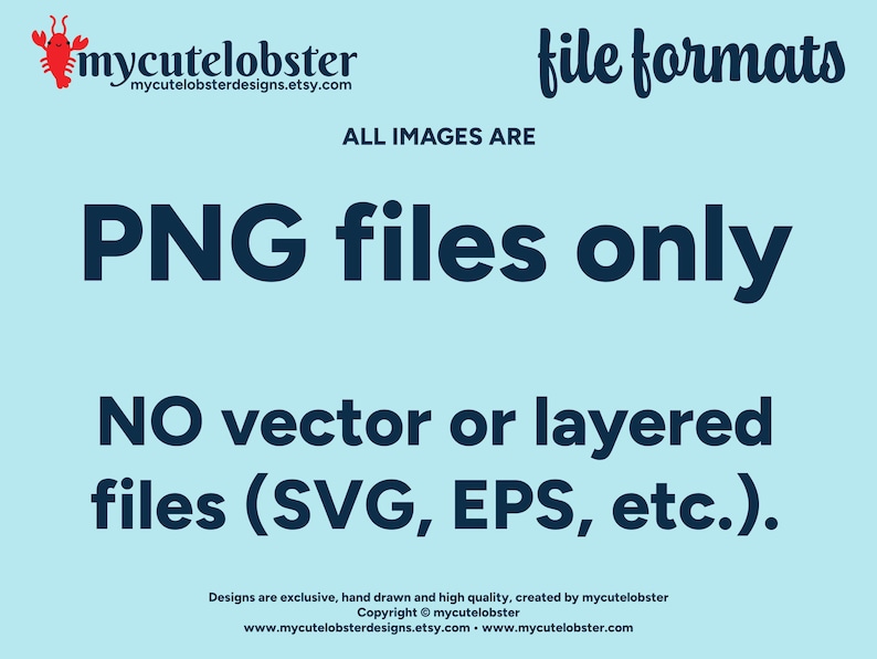 File formats for clipart images from mycutelobster.