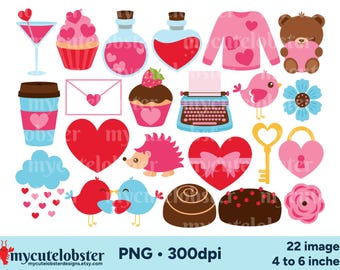 Valentine's Day Clipart, Romance Wedding Clipart for Personal and Commercial Use