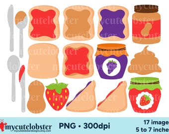ピーナッツバターゼリーのクリップアート - ピーナッツのクリップアート、サンドイッチ、食品グラフィック、PNGデジタルダウンロード