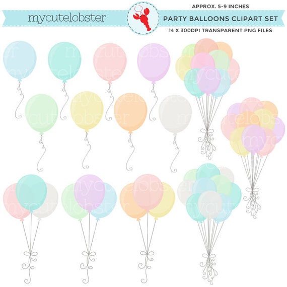 Helium Balloons Clip Art Transparent Download PNG
