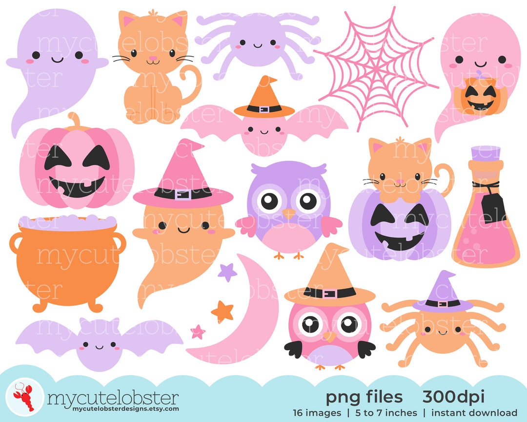 Fun Halloween Friends Clipart Halloween Clip Art Set Cute pic image