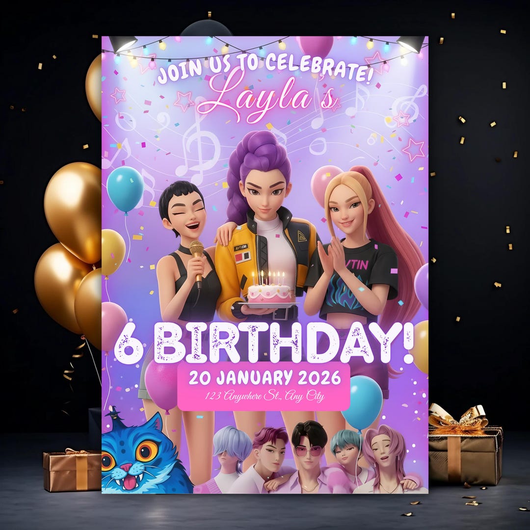 Kpop Demon Hunters Anniversaire Deco D'anniversaire Huntrix