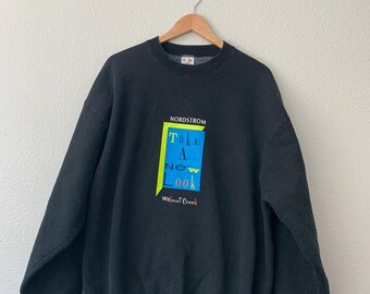 Sudadera de cuello redondo vintage de los años 90 de Nordstrom Take a Look Walnut Creek, California