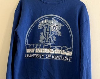 Sudadera vintage de cuello redondo de los Dodgers de la Universidad de Kentucky Wildcats (años 80 y 90)