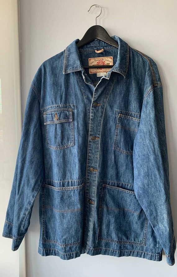 Vintage 90s The Territory Ahead Denim Barn Coat W… - image 1