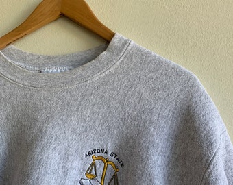 Vintage Arizona State University ASU Law School Reverse Weave Crewneck Men's XL