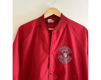 Chaqueta bomber ligera roja de los Wildcats de la Universidad de Arizona, talla grande.