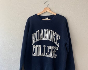 Vintage 90s JanSport Roanoke College Virginia Pullover Crewneck Sweatshirt