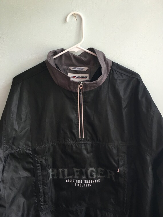 tommy hilfiger black raincoat