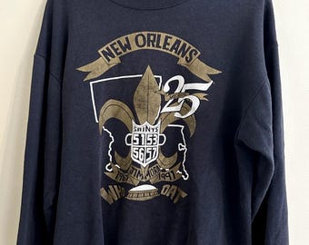 Vintage 90s New Orleans Saints NFL 1991 Season NFC West Crewneck Sweatshirt XL