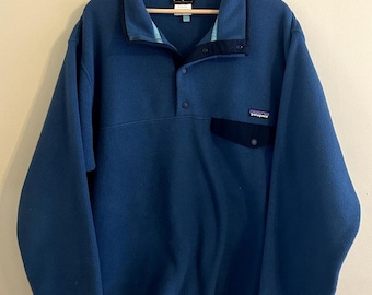 Midnight Blue Lightweight Synchilla Snap-T Fleece Pullover Men's Large