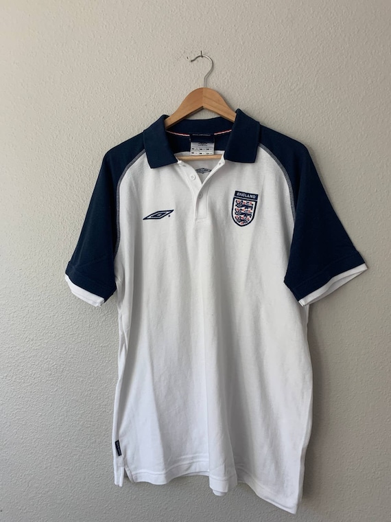 90s-00'S Umbro Short Sleeve Polo Shirt, Men's Size L, Vintage cotton white type Vintage Second Hand