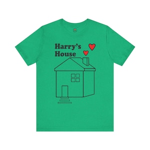 Camiseta de manga corta de Harry&#39;s House, versión 2, con corazón, ideal para el hogar, ideal para el día a día.