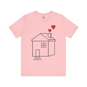 Camiseta de manga corta de Harry&#39;s House, camiseta de corazón, camiseta de casa adorable, regalo para amantes del hogar, ropa informal para el día a día.