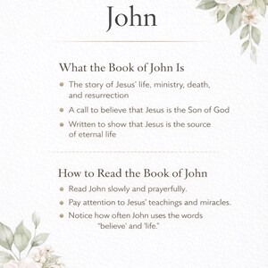 Gospel of John Bible Study PDF | One Book at a Time Scripture Study ...