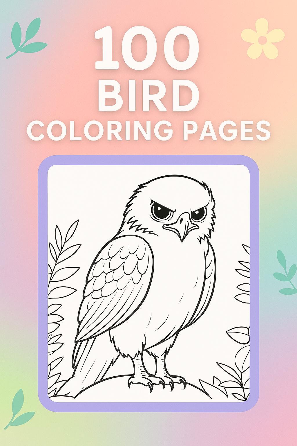 Bird Coloring Book for Kids | 100 Printable Pages (PDF) - Etsy