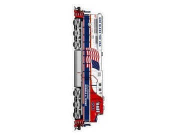 Union Pacific-Inspired Engine 4547 "Donald J. Trump" bumper sticker, vinyl decal